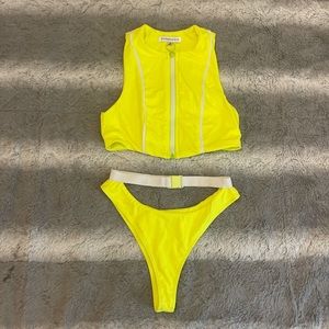 Neon Yellow Swimsuit Set